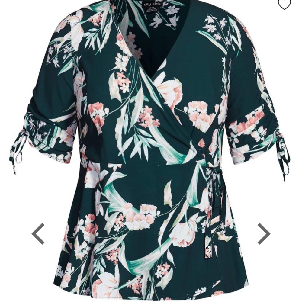 City Chic “Fresh Fields” top- jade